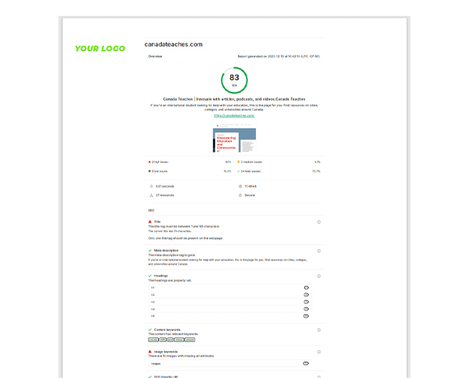 Print-ready Seo Reporting