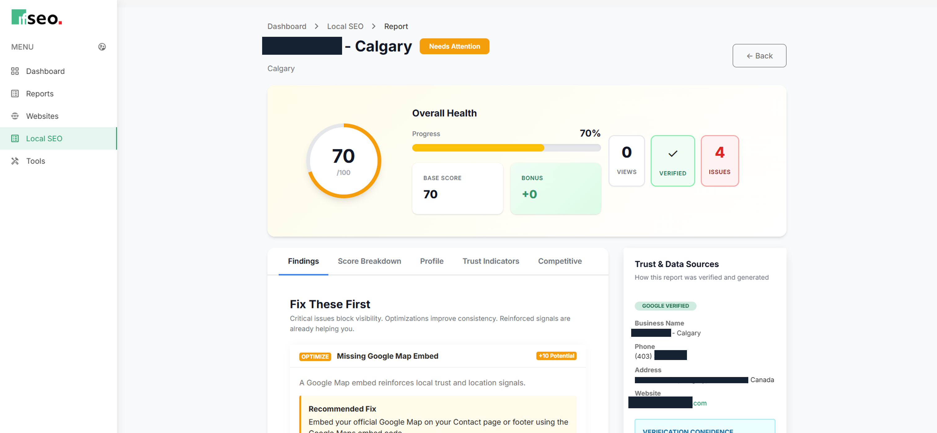 Google Business Profile Dashboard